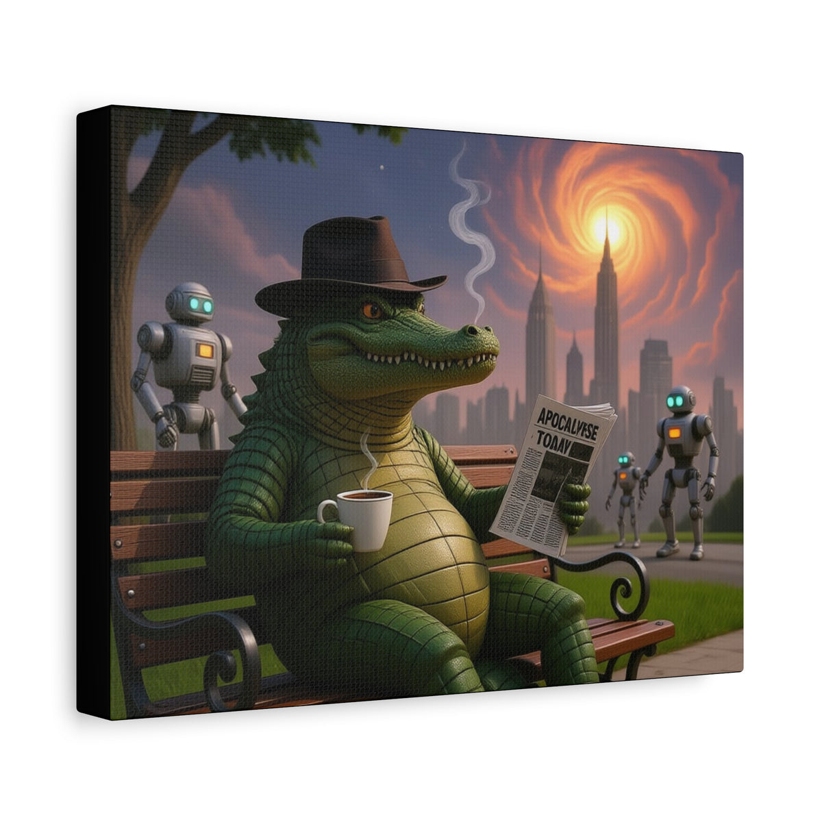 ALIGATOR END TIMES canvas wall art picture