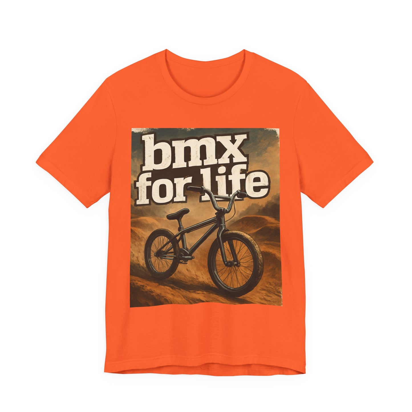 "BMX for Life" Unisex Jersey Tee - Casual Cycling T-Shirt, Gift for BMX Lovers, Outdoor Adventure Tee, Sports Fan Apparel, Summer Style