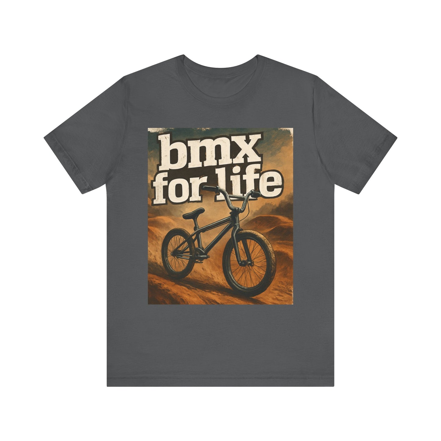 "BMX for Life" Unisex Jersey Tee - Casual Cycling T-Shirt, Gift for BMX Lovers, Outdoor Adventure Tee, Sports Fan Apparel, Summer Style