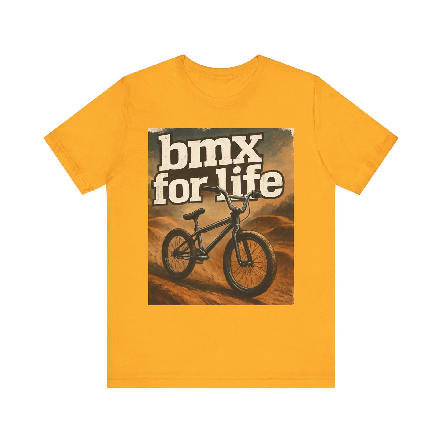 "BMX for Life" Unisex Jersey Tee - Casual Cycling T-Shirt, Gift for BMX Lovers, Outdoor Adventure Tee, Sports Fan Apparel, Summer Style