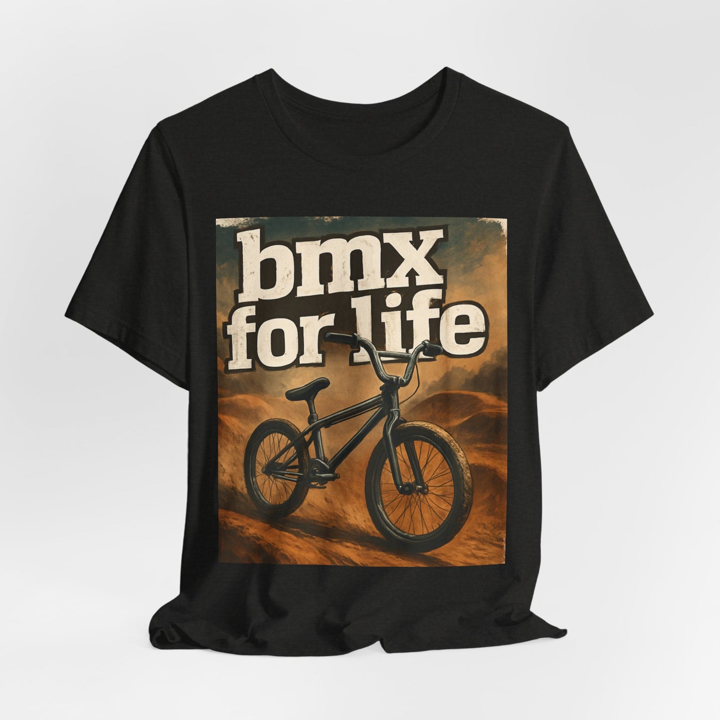 "BMX for Life" Unisex Jersey Tee - Casual Cycling T-Shirt, Gift for BMX Lovers, Outdoor Adventure Tee, Sports Fan Apparel, Summer Style