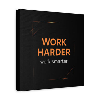 Motivational Canvas Wall Art - "Work Harder, Work Smarter"