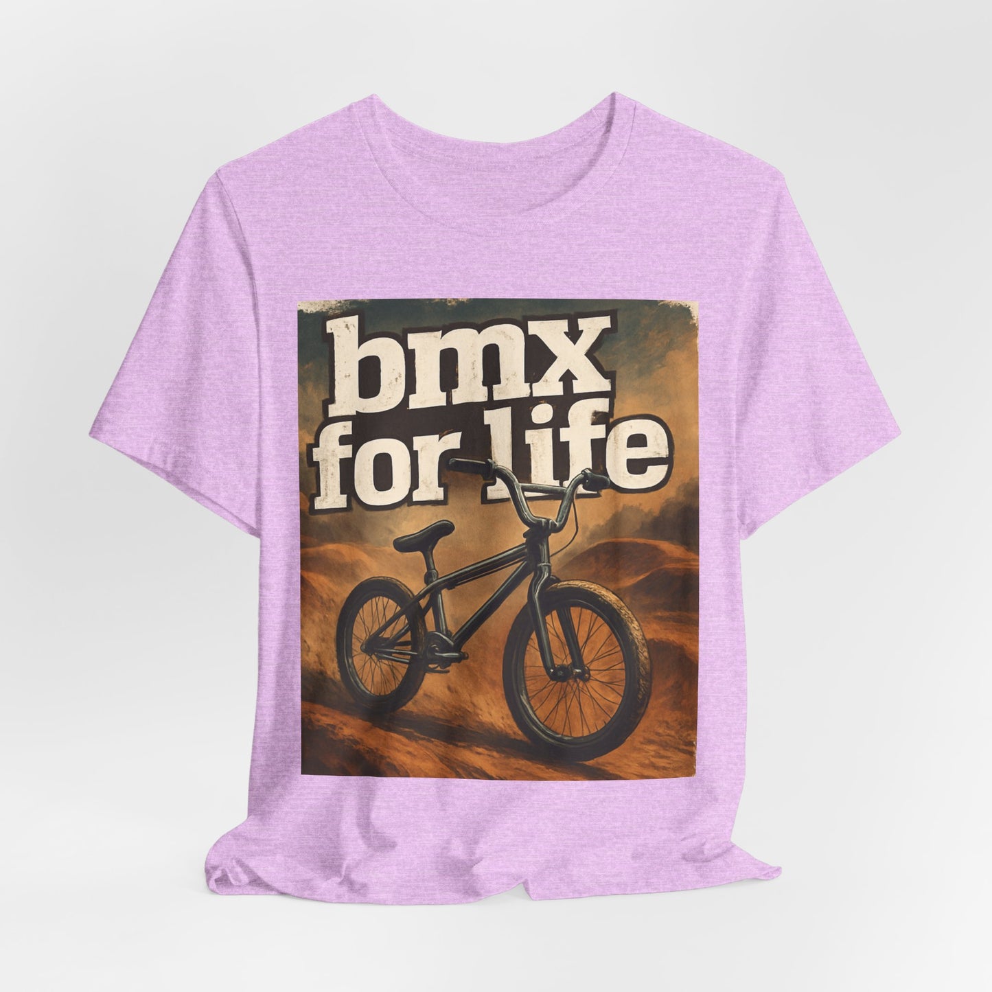 "BMX for Life" Unisex Jersey Tee - Casual Cycling T-Shirt, Gift for BMX Lovers, Outdoor Adventure Tee, Sports Fan Apparel, Summer Style