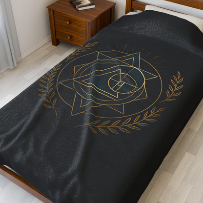 Gothic Velvet Plush Blanket - Cozy Décor for Gaming Lovers