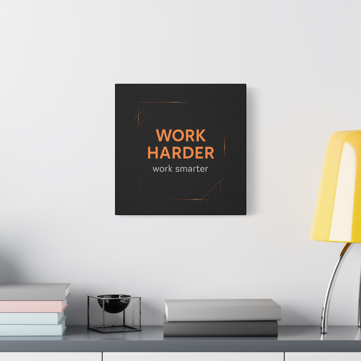 Motivational Canvas Wall Art - "Work Harder, Work Smarter"