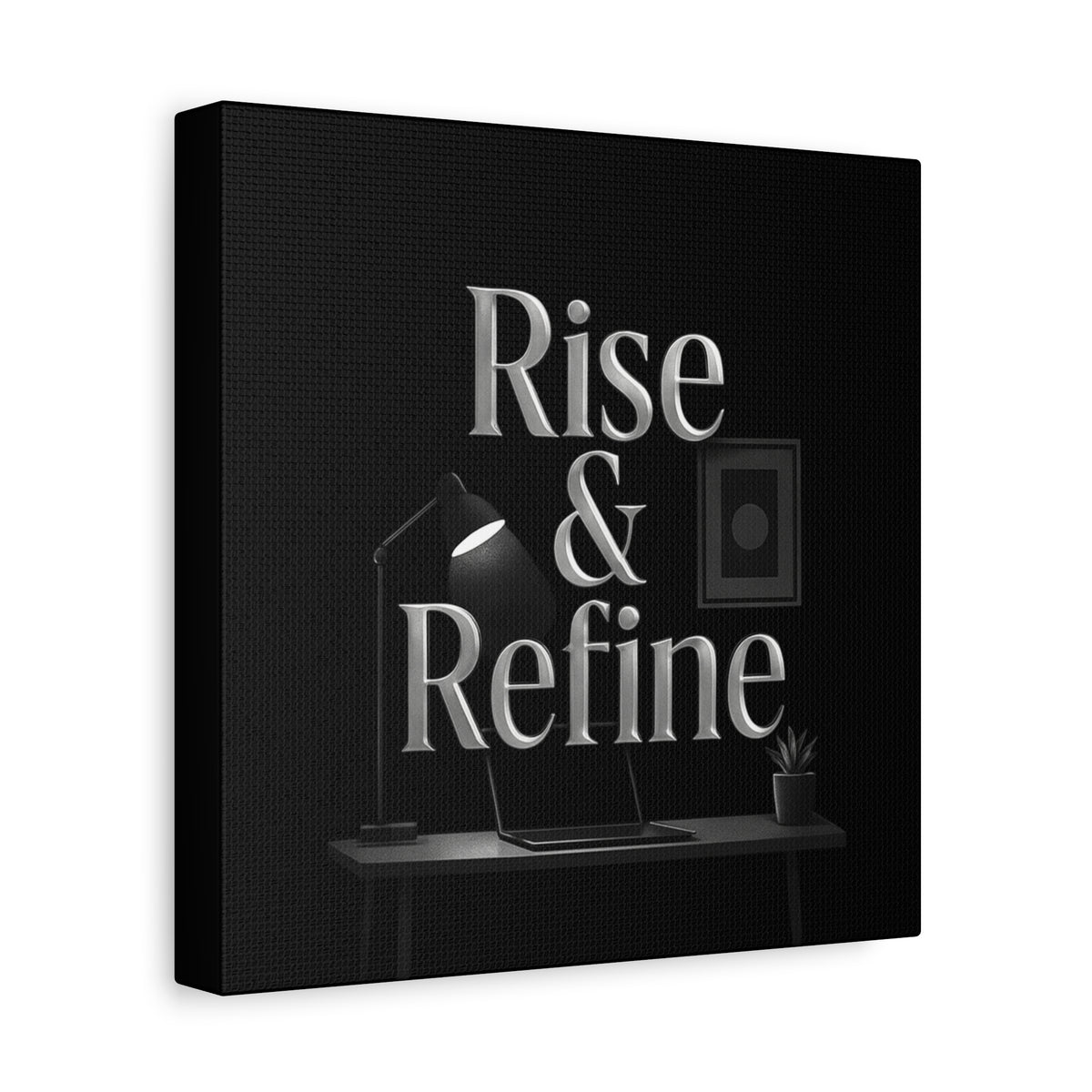 rise and refine motivation canvas art