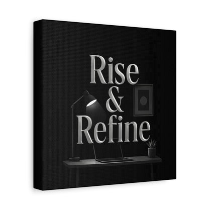 rise and refine motivation canvas art