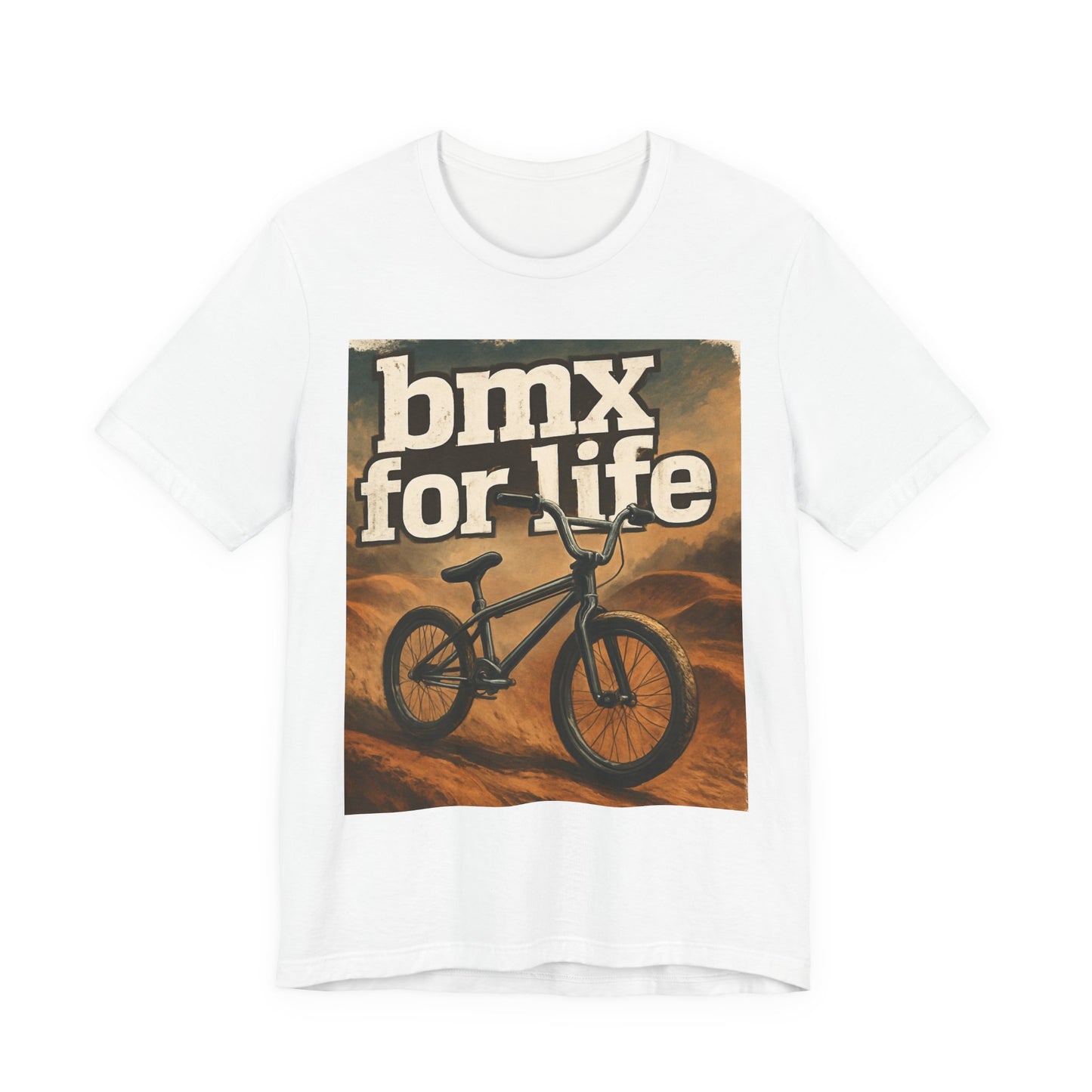 "BMX for Life" Unisex Jersey Tee - Casual Cycling T-Shirt, Gift for BMX Lovers, Outdoor Adventure Tee, Sports Fan Apparel, Summer Style