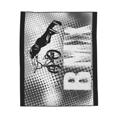 BMX Adventure Velveteen Plush Blanket