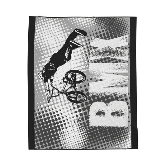 BMX Adventure Velveteen Plush Blanket