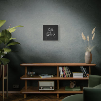 rise and refine motivation canvas art