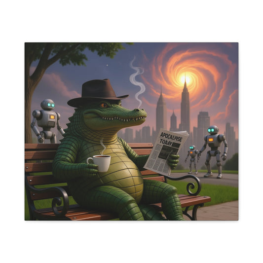 ALIGATOR END TIMES canvas wall art picture