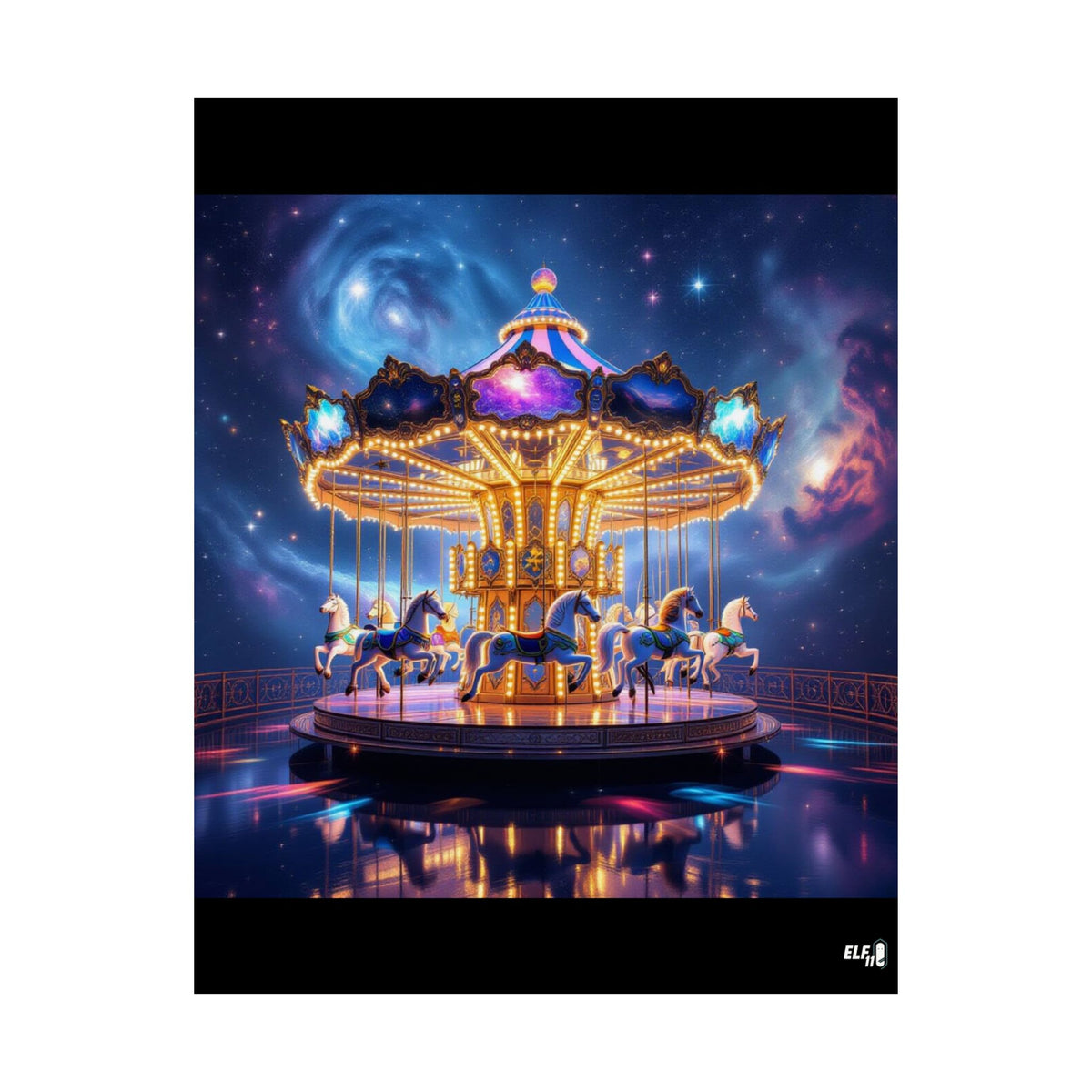 In the heavens we play , majestic carousel poster