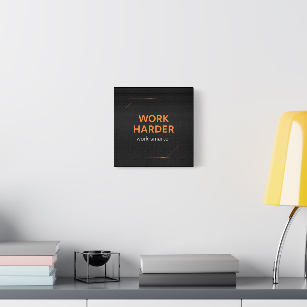 Motivational Canvas Wall Art - "Work Harder, Work Smarter"