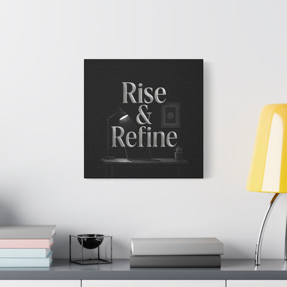 rise and refine motivation canvas art