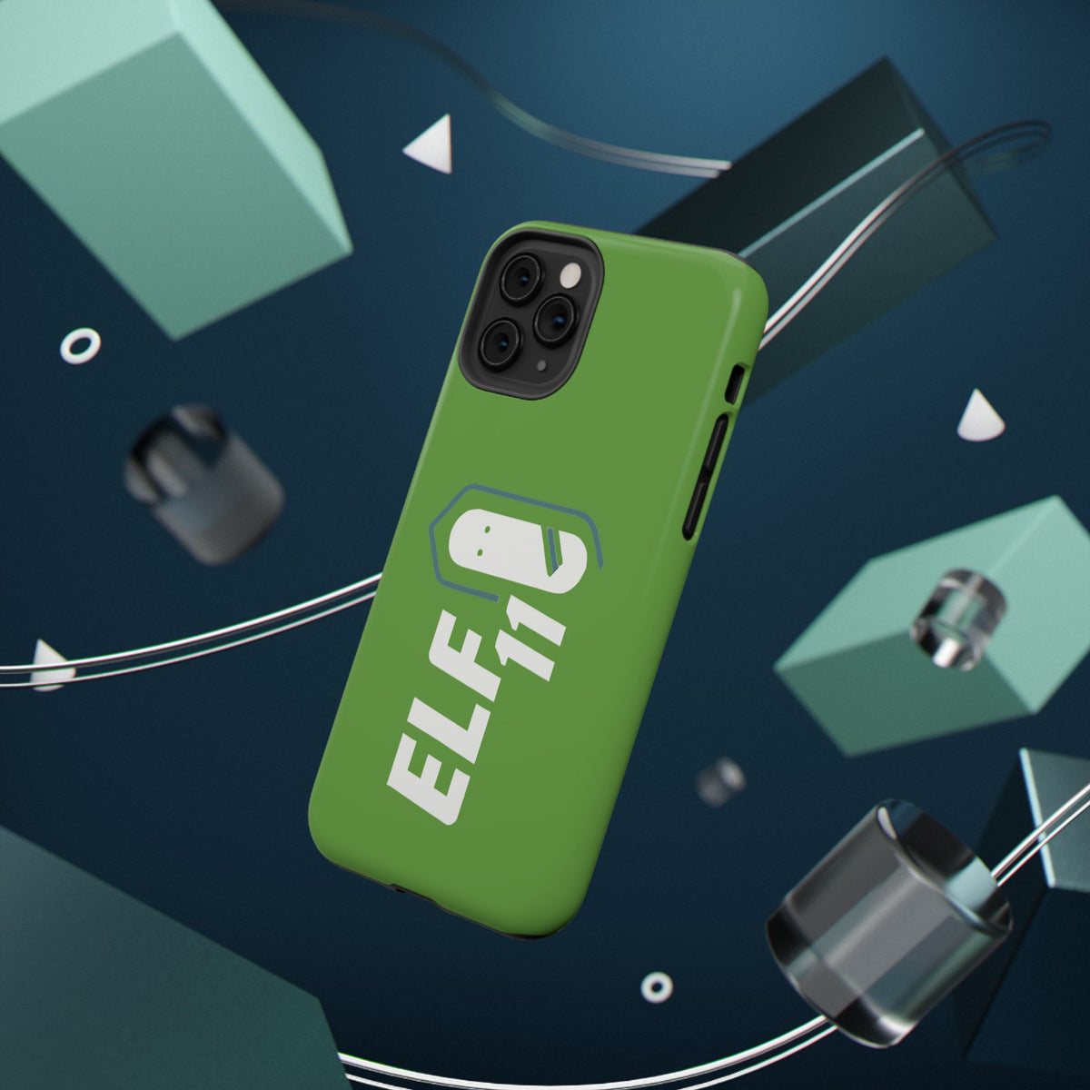 ELF11 Green Impact-Resistant Phone Case — Rugged Shockproof Protective Cover