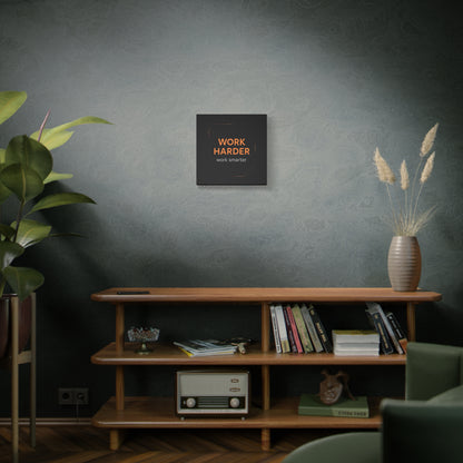 Motivational Canvas Wall Art - "Work Harder, Work Smarter"