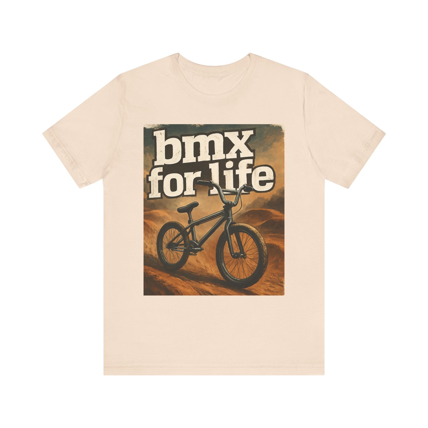 "BMX for Life" Unisex Jersey Tee - Casual Cycling T-Shirt, Gift for BMX Lovers, Outdoor Adventure Tee, Sports Fan Apparel, Summer Style