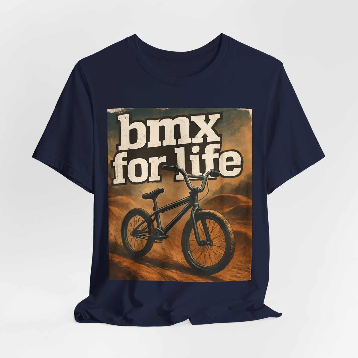"BMX for Life" Unisex Jersey Tee - Casual Cycling T-Shirt, Gift for BMX Lovers, Outdoor Adventure Tee, Sports Fan Apparel, Summer Style