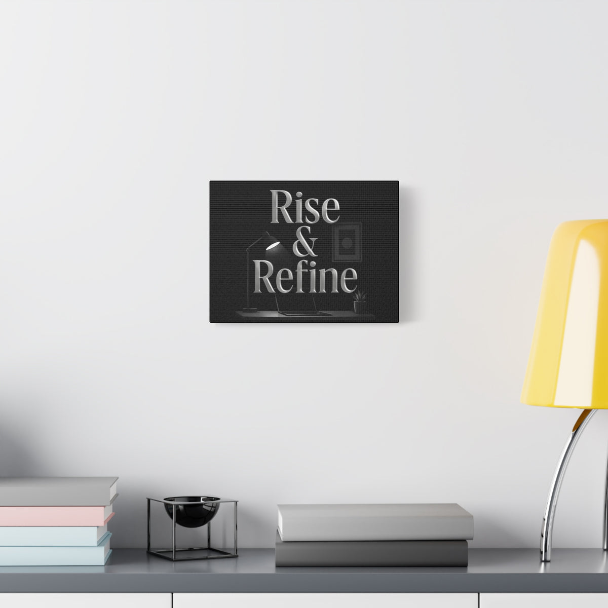 rise and refine motivation canvas art