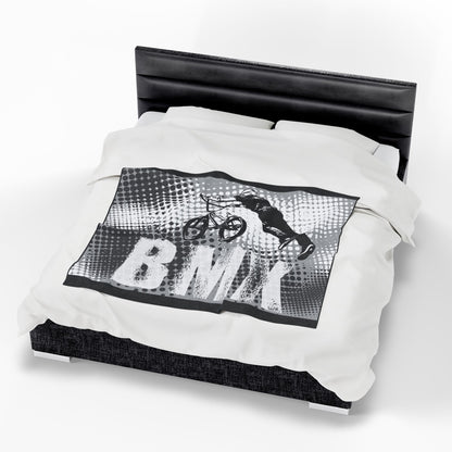 BMX Adventure Velveteen Plush Blanket