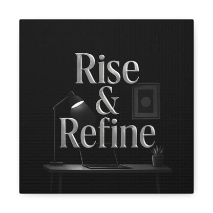 rise and refine motivation canvas art