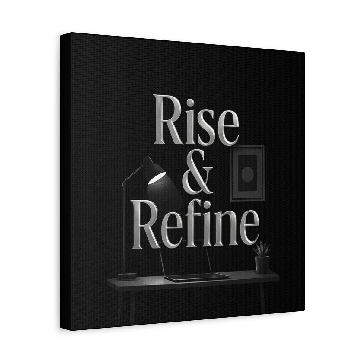 rise and refine motivation canvas art