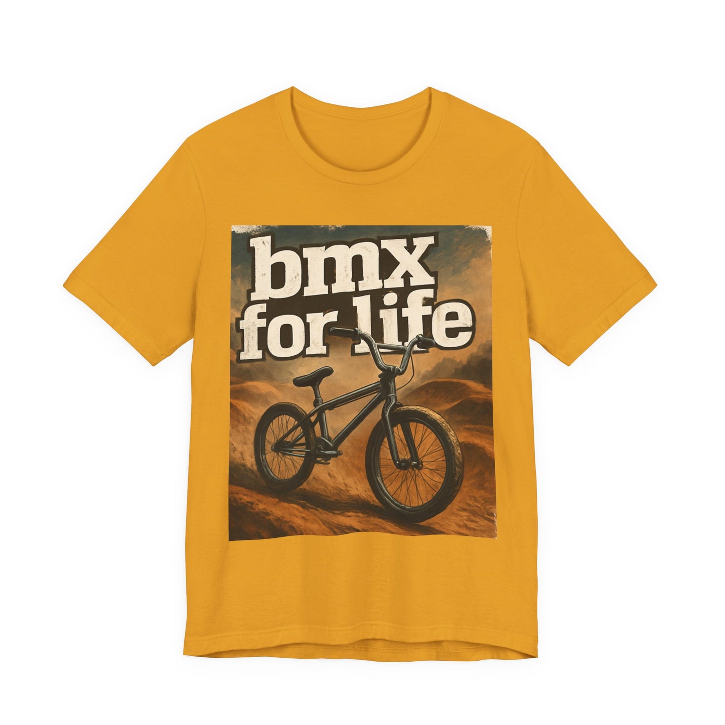 "BMX for Life" Unisex Jersey Tee - Casual Cycling T-Shirt, Gift for BMX Lovers, Outdoor Adventure Tee, Sports Fan Apparel, Summer Style