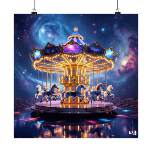 In the heavens we play , majestic carousel poster