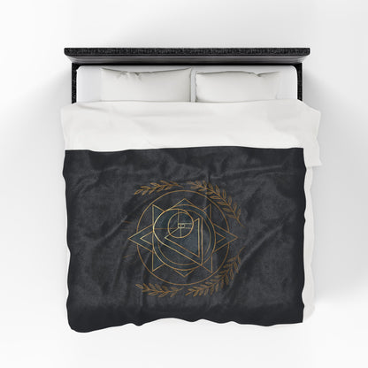 Gothic Velvet Plush Blanket - Cozy Décor for Gaming Lovers