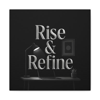 rise and refine motivation canvas art