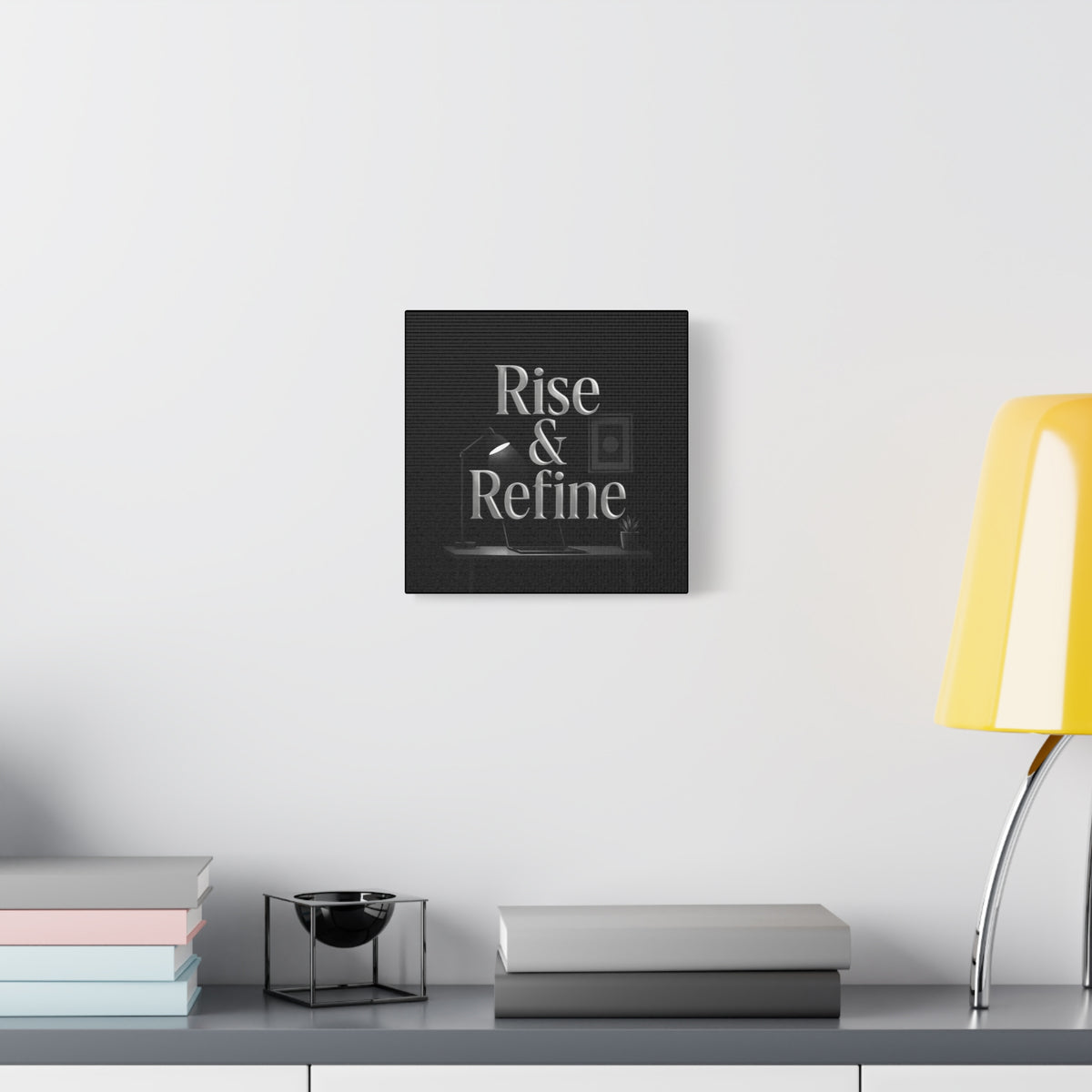 rise and refine motivation canvas art