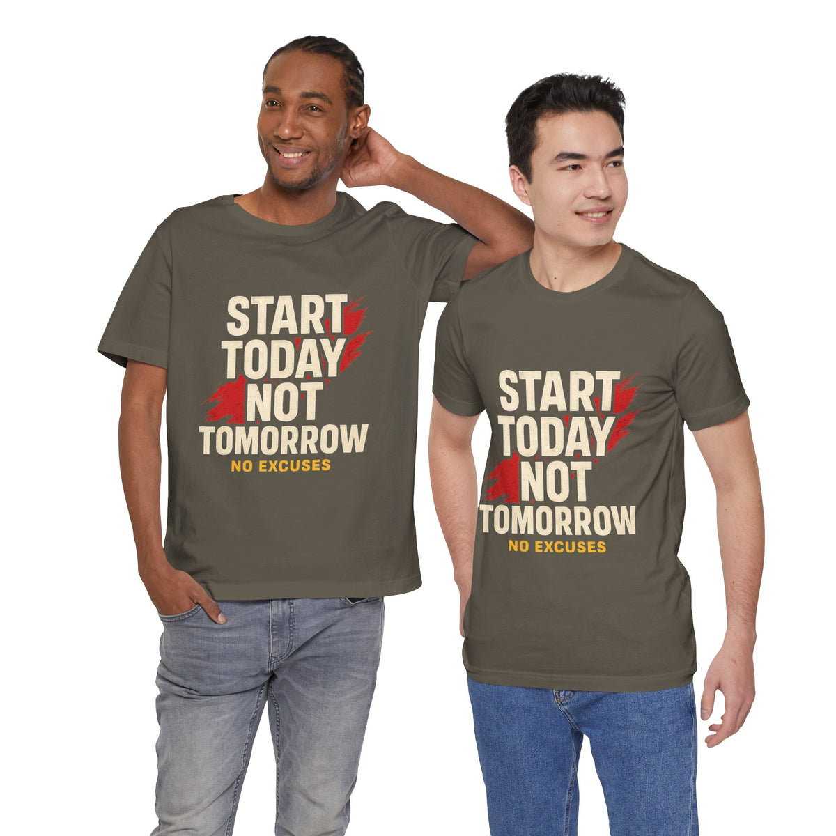 Motivational Graphic Tee - Start Today Not Tomorrow