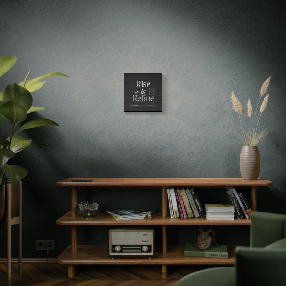 rise and refine motivation canvas art