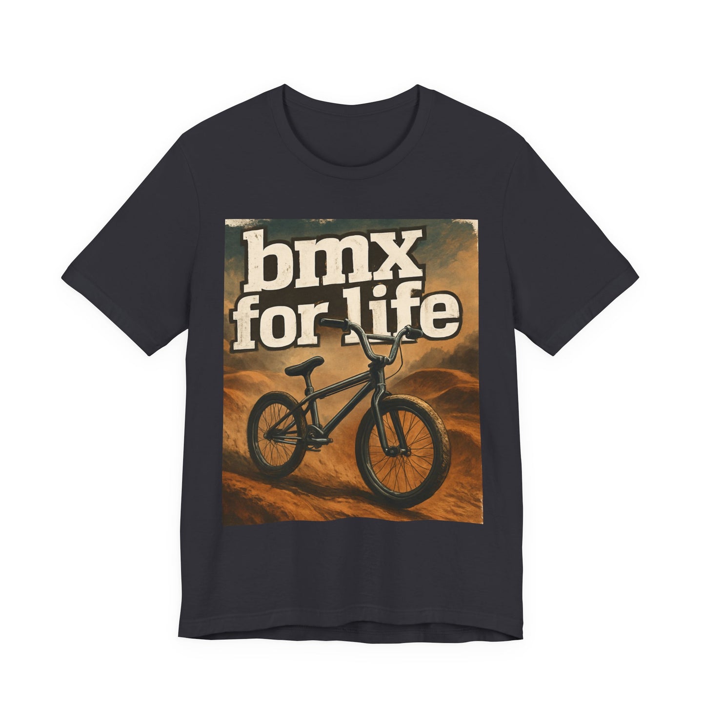 "BMX for Life" Unisex Jersey Tee - Casual Cycling T-Shirt, Gift for BMX Lovers, Outdoor Adventure Tee, Sports Fan Apparel, Summer Style