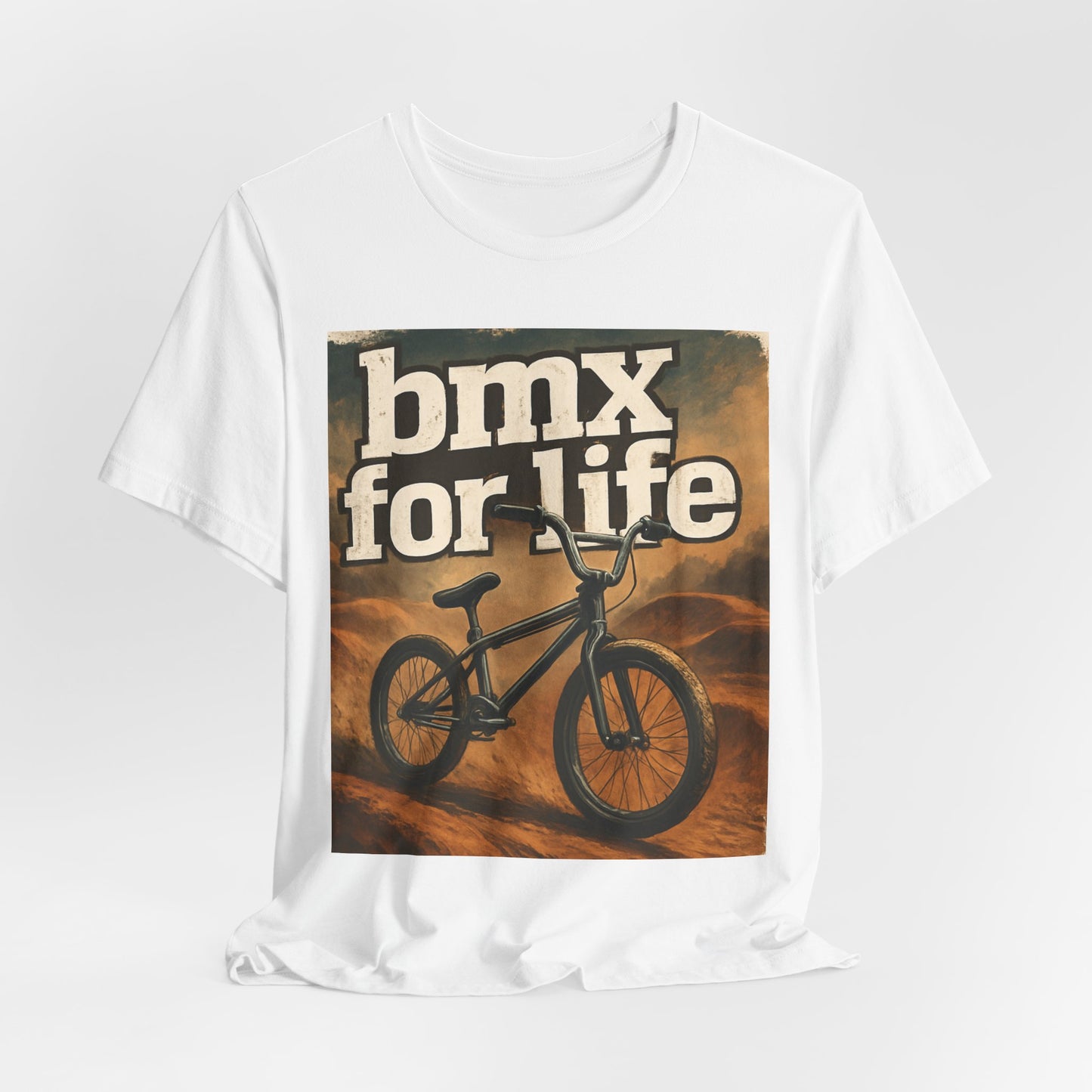 "BMX for Life" Unisex Jersey Tee - Casual Cycling T-Shirt, Gift for BMX Lovers, Outdoor Adventure Tee, Sports Fan Apparel, Summer Style