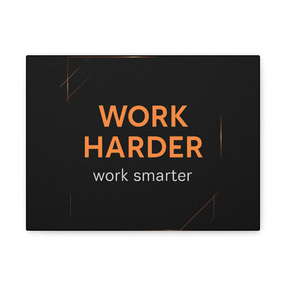 Motivational Canvas Wall Art - "Work Harder, Work Smarter"