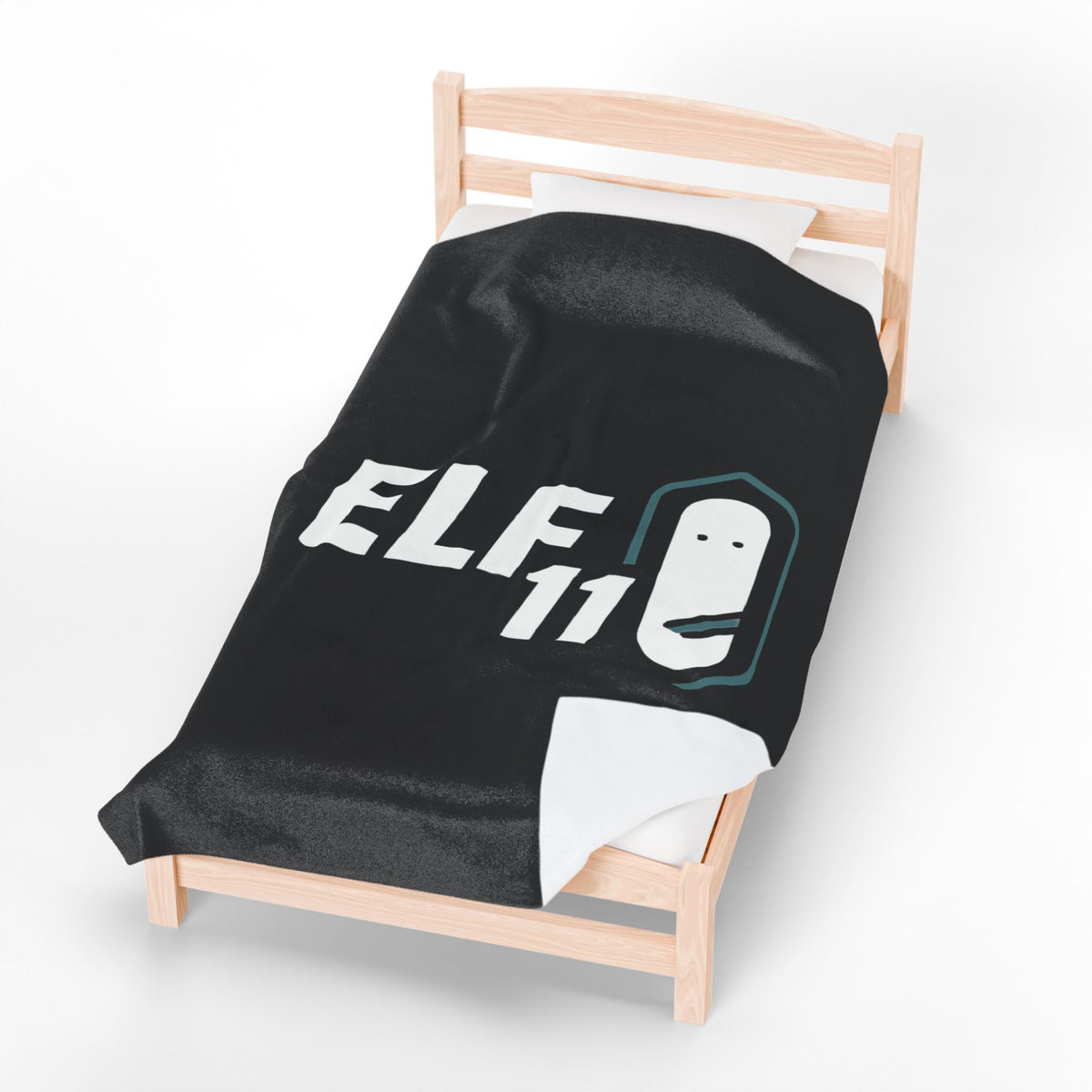 Cozy Velveteen Plush Blanket for Holiday Comfort - 'Elf 11' Design