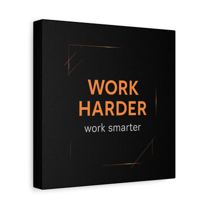 Motivational Canvas Wall Art - "Work Harder, Work Smarter"