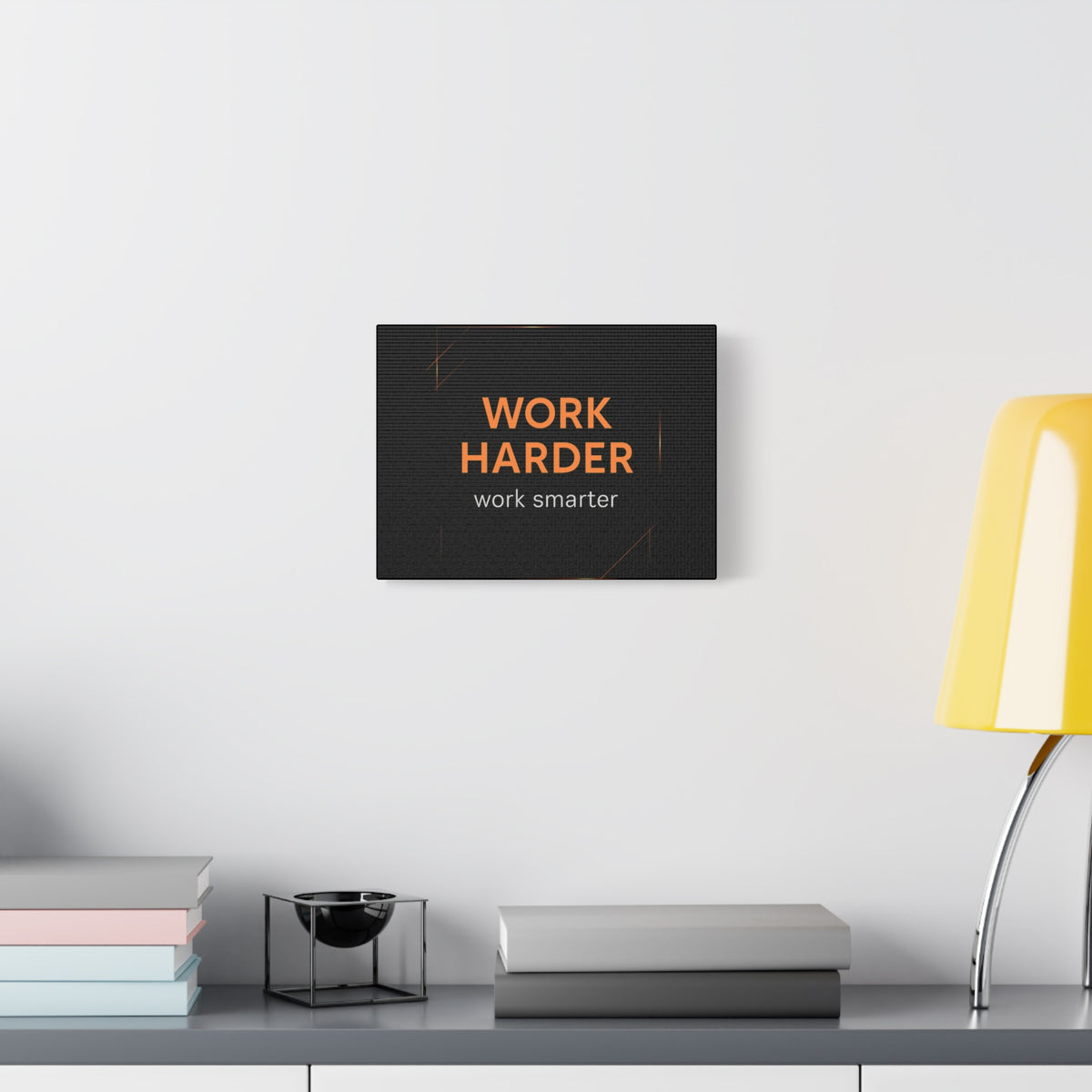 Motivational Canvas Wall Art - "Work Harder, Work Smarter"