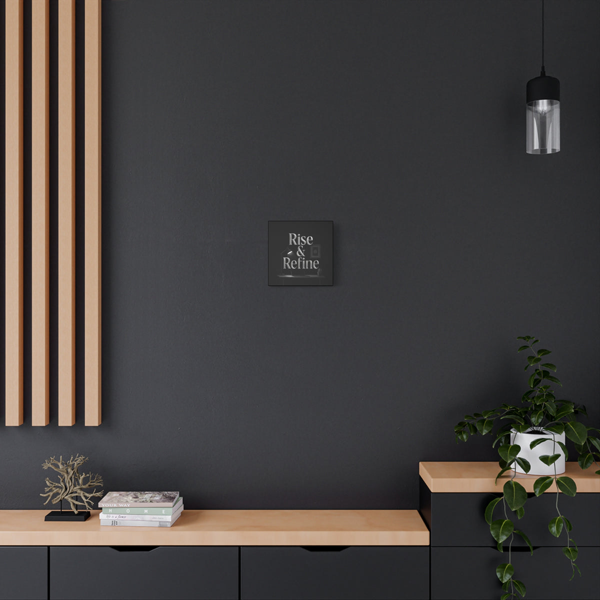 rise and refine motivation canvas art