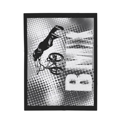 BMX Adventure Velveteen Plush Blanket