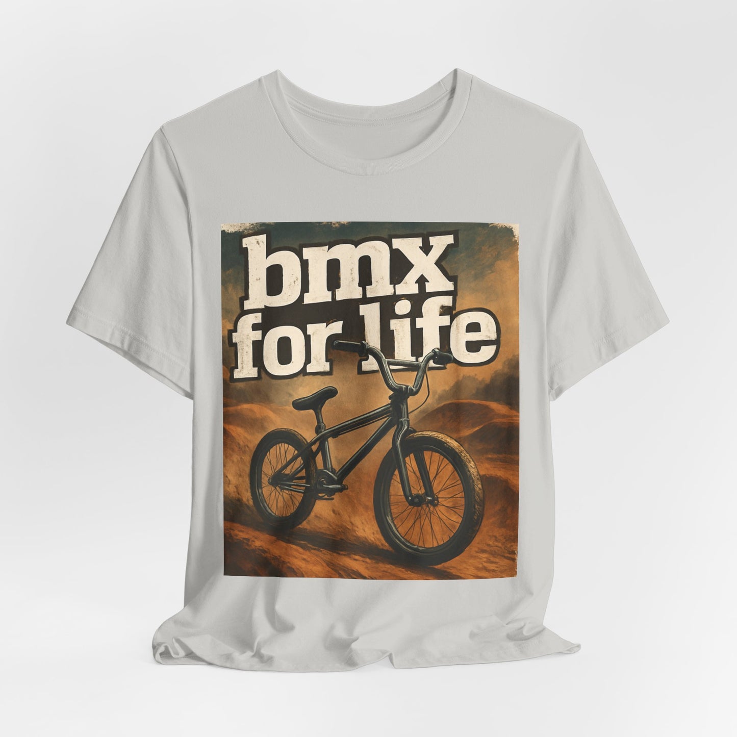 "BMX for Life" Unisex Jersey Tee - Casual Cycling T-Shirt, Gift for BMX Lovers, Outdoor Adventure Tee, Sports Fan Apparel, Summer Style