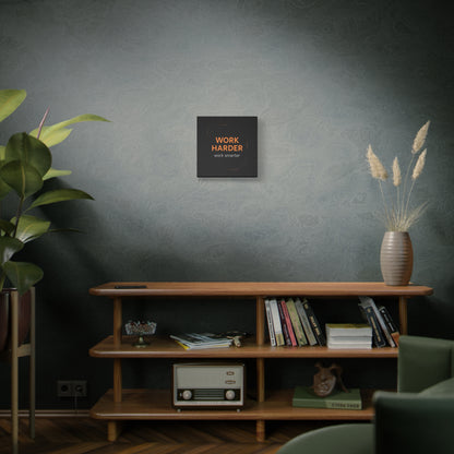 Motivational Canvas Wall Art - "Work Harder, Work Smarter"