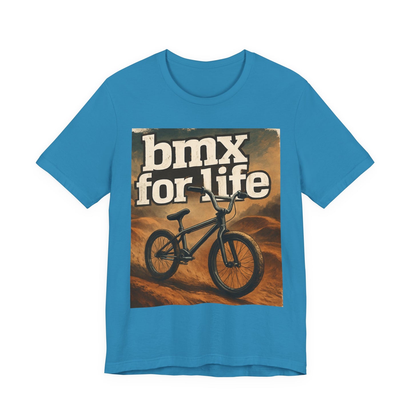 "BMX for Life" Unisex Jersey Tee - Casual Cycling T-Shirt, Gift for BMX Lovers, Outdoor Adventure Tee, Sports Fan Apparel, Summer Style