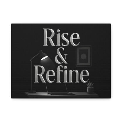 rise and refine motivation canvas art