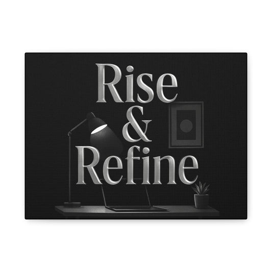 rise and refine motivation canvas art