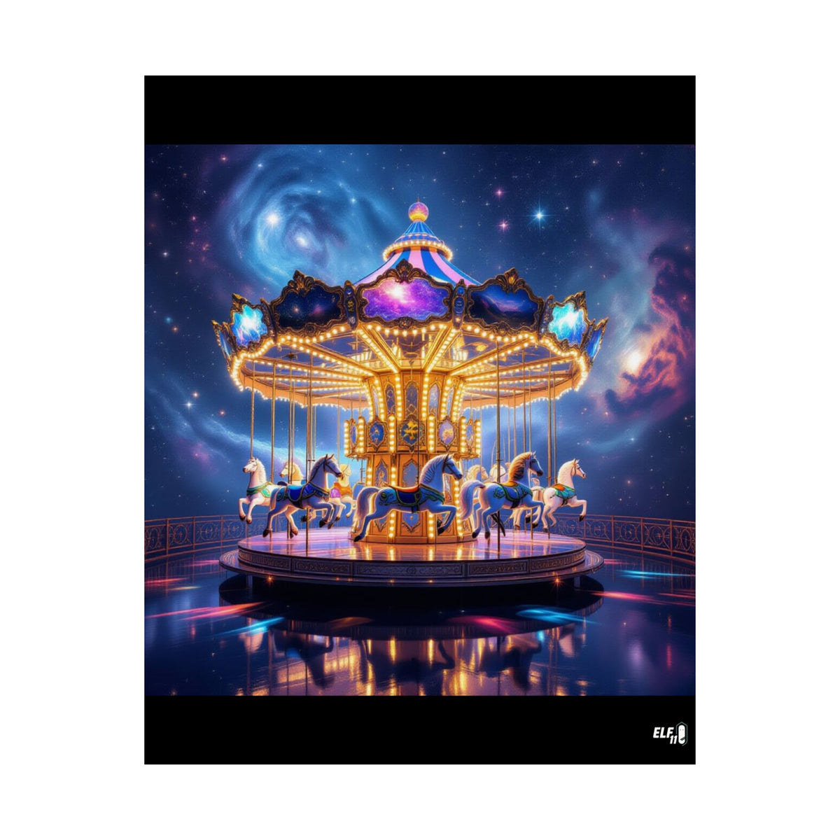 In the heavens we play , majestic carousel poster