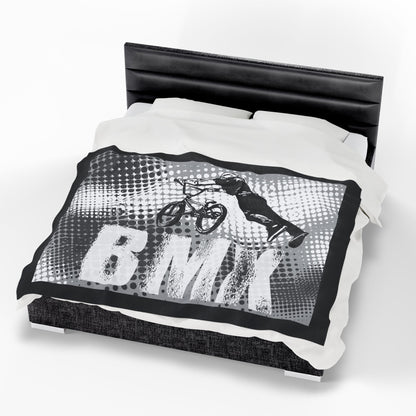 BMX Adventure Velveteen Plush Blanket