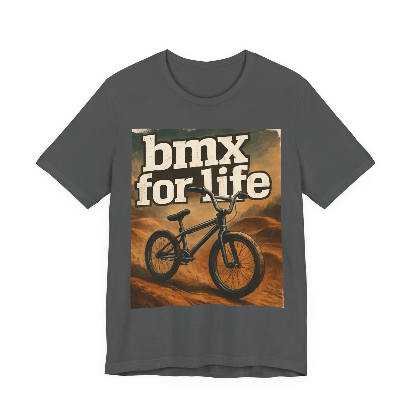 "BMX for Life" Unisex Jersey Tee - Casual Cycling T-Shirt, Gift for BMX Lovers, Outdoor Adventure Tee, Sports Fan Apparel, Summer Style